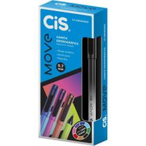 Caneta Esferográfica CIS Move 0.7MM PT CX com 12