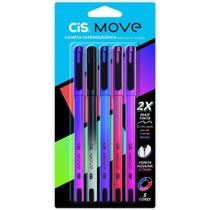 Caneta Esferografica Cis Move 0,7mm Blister C/5 Unid