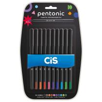 Caneta Esferografica - Cis - Pentonic 10 Cores Caneta Esferografica - Cis - Pentonic 10 Cores