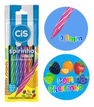 Caneta Esferográfica Cis Spirinho Scents 0.7mm- 5 Cores