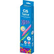 Caneta Esferográfica CIS Spiro 0.7MM Azul Caixa com 12 Unidades