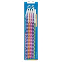 Caneta esferografica cis spiro 0,7mm 5cores bl. - SERTIC