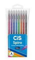 Caneta Esferográfica Cis Spiro Estojo C/ 8 Unidades Sortidas Caneta Esferográfica Cis Spiro Estojo C/ 8 Unidades Sortidas