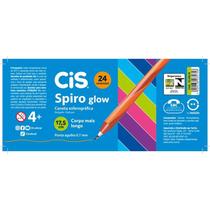 Caneta esferografica cis spiro glow 0,7mm cores sertic