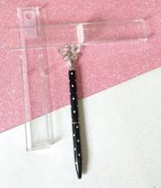 Caneta Esferográfica com Detalhe de Borboleta com Pedras Tipo Cristal