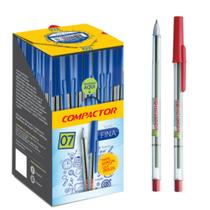 Caneta Esferográfica Compactor 07 - Caixa C/ 50 Unid - Vermelha Caneta Esferográfica Compactor 07 - Caixa C/ 50 Unid - Vermelha