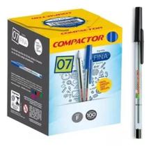 Caneta Esferográfica Compactor 07 Fina Emb. Com 100 Unidades