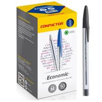 Caneta Esferográfica Compactor Economic Preta Caixa c/50 uni Caneta Esferográfica Compactor Economic Preta Caixa c/50 uni