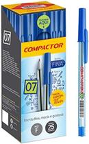 Caneta Esferográfica Compactor Escrita Fina 0.7 - Cx c/ 50 uni - Cor azul