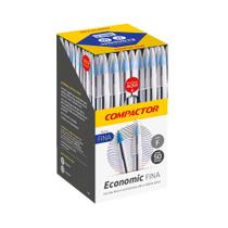 Caneta Esferográfica Compactor Top2000 Ponta Média Azul com 100 Unidades