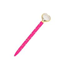 Caneta esferográfica coração de diamante love pink - 1mm