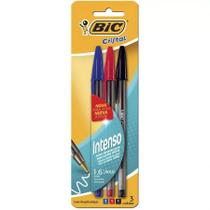 Caneta esferográfica Cristal Bold 1.6 com 3 unidades - Bic Caneta esferográfica Cristal Bold 1.6 com 3 unidades - Bic