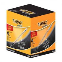 Caneta esferográfica Cristal fina Preta caixa com 100 unidades - Bic Caneta esferográfica Cristal fina Preta caixa com 100 unidades - Bic