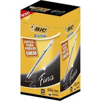 Caneta Esferográfica Cristal Fina Preta Corpo Transparente - Caixa com 50 Unidades Caneta Esferográfica Cristal Fina Preta Corpo Transparente - Caixa com 50 Unidades