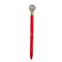 Caneta Esferográfica de Luxo Diamante Corpo Decorado Escrita Azul Escolar Fofo Luxo Decoração
