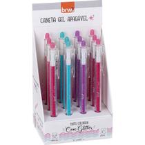 Caneta Esferográfica Divert GEL Glitter Apagável 0.7MM - 3 Cores - Display com 12 Unidades