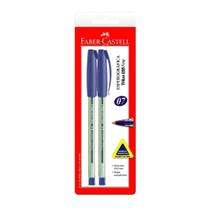 Caneta Esferográfica Faber Castell Trilux 035 Fina C/2 Unidades - Azul