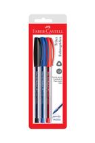 Caneta Esferográfica Faber-Castell Trilux 1.0mm com 3 Unidades - Faber Castell