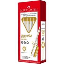 Caneta Esferografica Faber-Castell Trilux Colors 12 Unidades Ouro 032/OURO 28030