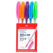 Caneta Esferográfica Faber Trilux - Kit com 5 Caneta Esferográfica Faber Trilux - Kit com 5