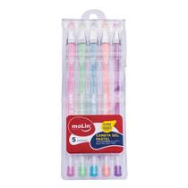 Caneta Esferografica Gel 5 Cores Tom Pastel MOLIN 0.8mm Caneta Esferografica Gel 5 Cores Tom Pastel MOLIN 0.8mm