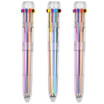 Caneta esferográfica HetaoCat Multicolor 10 em 1 0,5 mm, pacote com 3 Caneta esferográfica HetaoCat Multicolor 10 em 1 0,5 mm, pacote com 3