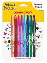 Caneta Esferográfica Jet Lux 8 Cores - Compactor Caneta Esferográfica Jet Lux 8 Cores - Compactor