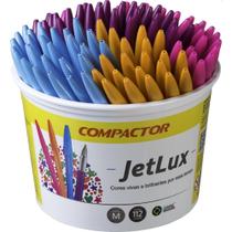 Caneta Esferográfica JET LUX Sortida (LARANJA/ROXA/AZUL/ROSA) Pote com 112 Caneta Esferográfica JET LUX Sortida (LARANJA/ROXA/AZUL/ROSA) Pote com 112