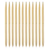 Caneta esferográfica Juvale Gold com tinta preta, pacote com 12 (1 mm)