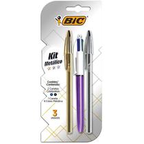 Caneta Esferográfica Kit Premium Comemorativo Metálico BIC