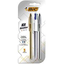 Caneta Esferográfica Kit Premium Comemorativo Metálico BIC