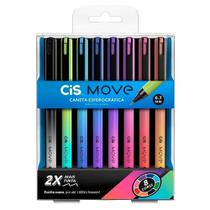 Caneta Esferográfica Move 0.7mm CIS - 8 Cores