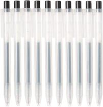 Caneta Esferográfica MUJI Tipo Retrátil 0,5mm Preta Pacote com 10