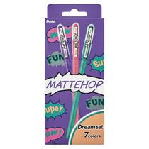 Caneta esferográfica Pentel Color Matte Hop Dream 7 cores K110-V7STC