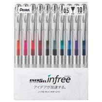 Caneta esferográfica Pentel Energel BLN75TL-10 0,5 mm 10 cores Caneta esferográfica Pentel Energel BLN75TL-10 0,5 mm 10 cores