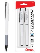 Caneta esferográfica Pentel Floatune 0,8 mm de linha média preta, pacote com 2 unidades