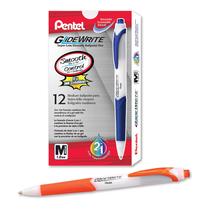 Caneta esferográfica Pentel GlideWrite 1,0 mm Laranja Média (12)