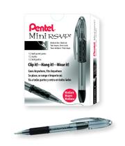 Caneta esferográfica Pentel Mini R.S.V.P. Stick Black Ink, pacote com 12 Caneta esferográfica Pentel Mini R.S.V.P. Stick Black Ink, pacote com 12