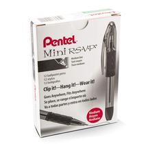 Caneta esferográfica Pentel RSVP Mini 1,0 mm Medium Line Verde com 12 unidades Caneta esferográfica Pentel RSVP Mini 1,0 mm Medium Line Verde com 12 unidades