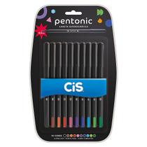 Caneta Esferográfica Pentonic 0.7mm Ponta Fina Cis 10 Cores Caneta Esferográfica Pentonic 0.7mm Ponta Fina Cis 10 Cores