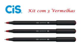 Caneta Esferográfica Pentonic 0,7 Cis - Kit Com 3 Vermelhas Caneta Esferográfica Pentonic 0,7 Cis - Kit Com 3 Vermelhas