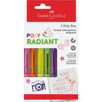 Caneta Esferográfica POLY Pen Radiant 5 Cores - Pacote com 6 Unidades