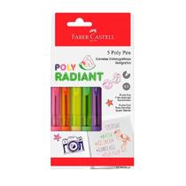 Caneta Esferográfica Poly Radiant 5 Cores Faber Castell 0.7