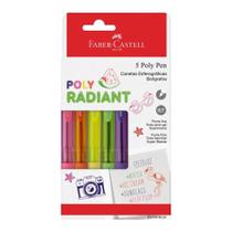 Caneta Esferográfica Poly Radiant 5 Cores Faber-Castell