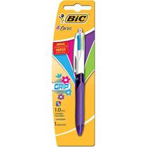 Caneta Esferográfica Retrátil Grip 4 Cores Fashion BIC