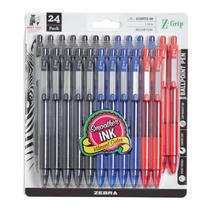 Caneta esferográfica retrátil Zebra Pen Z-Grip de 1,0 mm, pacote com 24 Caneta esferográfica retrátil Zebra Pen Z-Grip de 1,0 mm, pacote com 24
