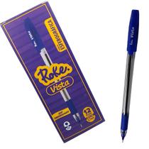 Caneta esferografica roke vista 0.7mm azul cx c/12 un