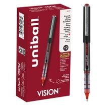Caneta esferográfica Roller Uniball Vision Micro 0,5 mm de tinta vermelha x12 Caneta esferográfica Roller Uniball Vision Micro 0,5 mm de tinta vermelha x12