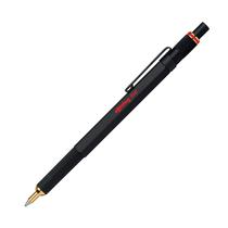 Caneta esferográfica Rotring 800 retrátil de ponto médio preta