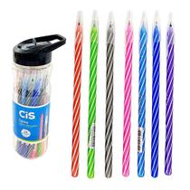 Caneta esferogràfica spiro pc c/24 und coloridas 0.7 cis